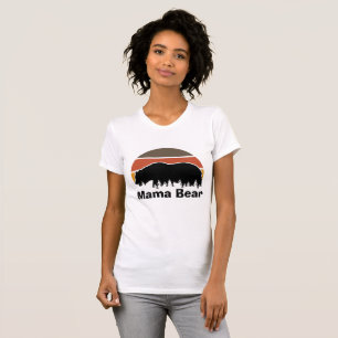Vintage Mamma Bear Retro Sunset T-Shirt