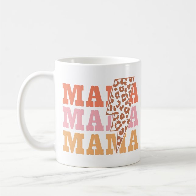 Vintage Mamma Leopard Mönster Kaffemugg (Vänster)
