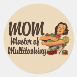 Vintage Mamma Runt Klistermärke