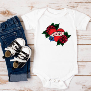 Vintage Mamma Tatto Baby Bodykostym T Shirt