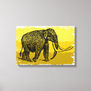 Vintage Mammoth Canvastryck
