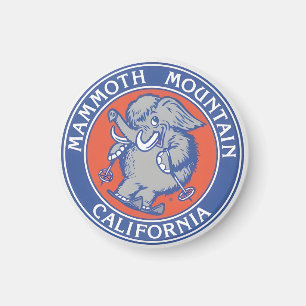 Vintage Mammoth Mountain Skidort berg present Magnet