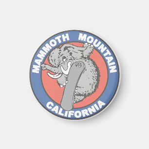 Vintage Mammoth Mountain Skidort berg present Magnet