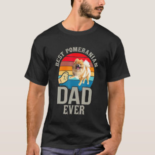Vintage Manar Bästa Pommern Hund Pappa Alltid Far T Shirt