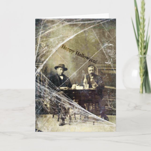 Vintage Manar Halloween Kort (Framsida)