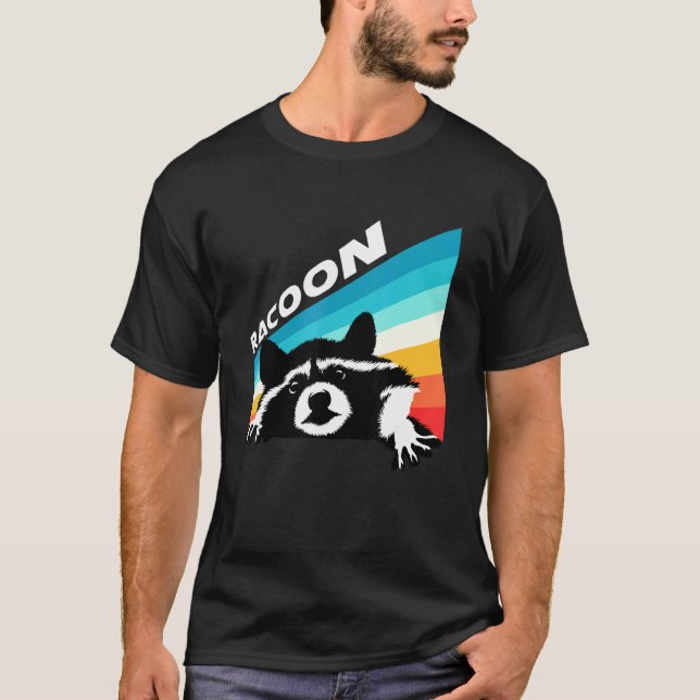 Vintage Manar Racoon T Shirt (Framsida)