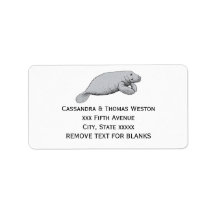 Vintage Manatee-ritning
