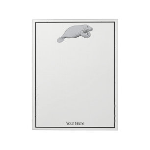Vintage Manatee Teckning Anteckningsblock