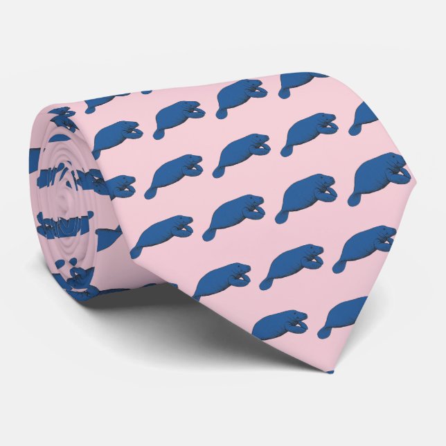 Vintage Manatee Teckning Blue Slips (Rullad)