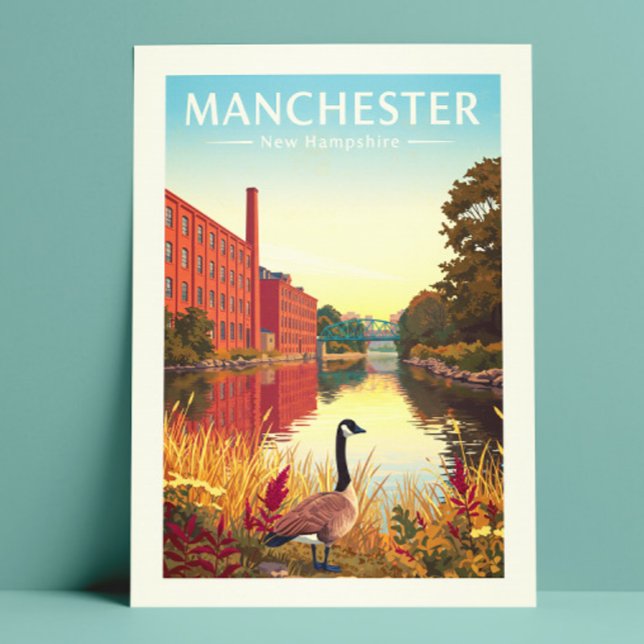 Vintage Manchester New Hampshire Vykort (Skapare uppladdad)