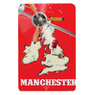Vintage Manchester reser affischen Magnet