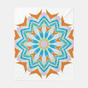 Vintage mandala, Blommigt mandala. Oriental mandal Fleecefilt