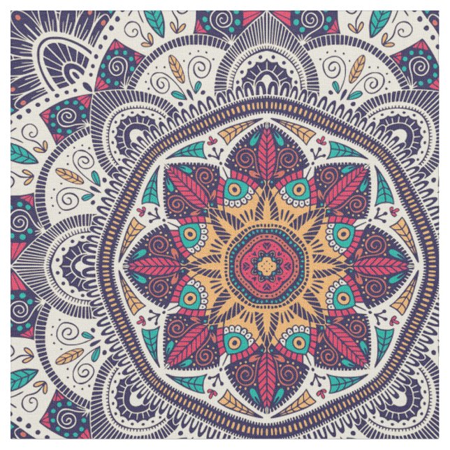 Vintage Mandala Inspired Tyg (Närbild)