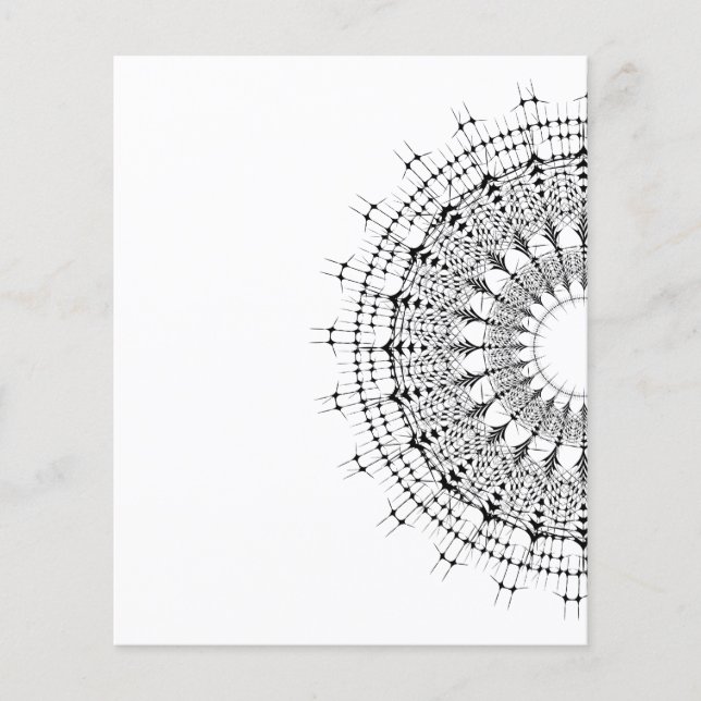 Vintage mandala kaleidoscope mönster flygblad (Framsidan)