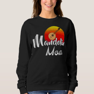 Vintage Mandolin Mamma Retro Sunset Funny Music T Shirt