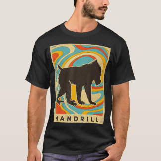 Vintage Mandrill Älskare Animal Retro Stil T Shirt