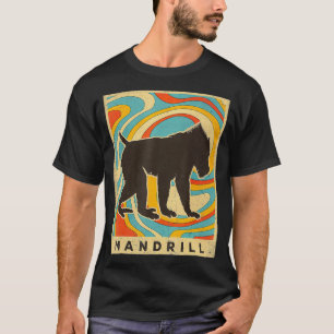 Vintage Mandrill Älskare Animal Retro Stil T Shirt