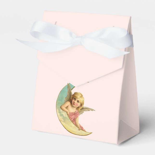 Vintage Måne Angel Presentaskar (Framsidan Sidan)