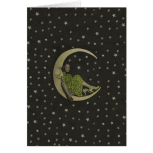 Vintage Måne - kort