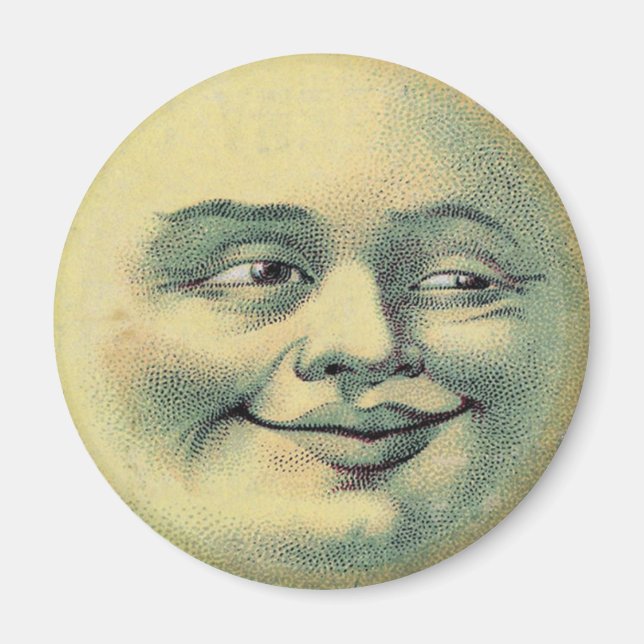 Vintage Måne Magnet (Framsidan)