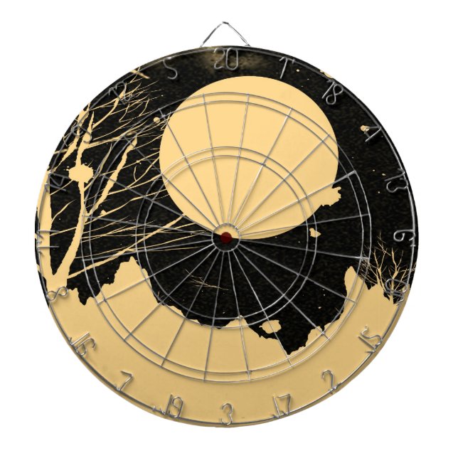 Vintage Måne natt 3 Darttavla (Framsidan)