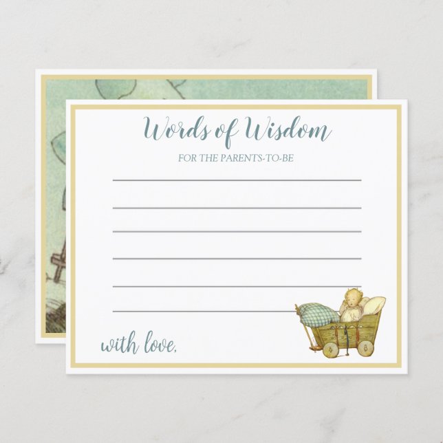 Vintage Måne och Stars Baby Shower (Fram/baksida)