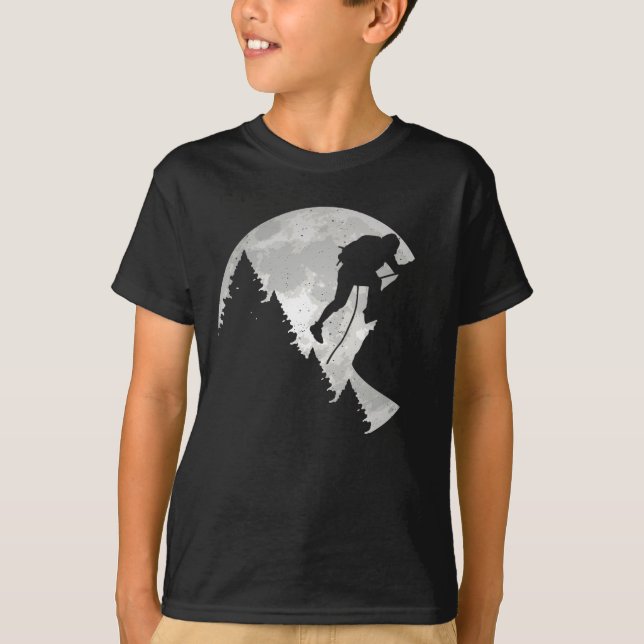 Vintage måne sten klätterbebyggelse t shirt (Framsida)