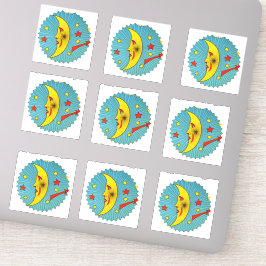 Vintage Måne Stickers | Celestial Decor Klistermärken