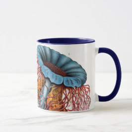 Vintage maneter av Ernst Haeckel, Discomedusae Mugg