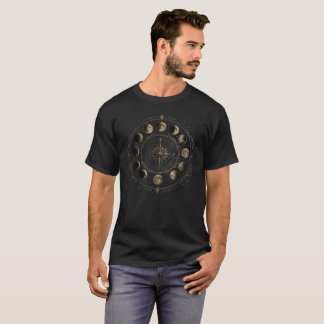 Vintage månfaser kompass Celestial T-Shirt