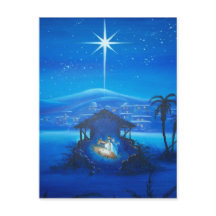 Vintage Manger Nattscen