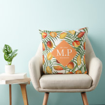 Vintage Mango & Greenery Summer Monogram
