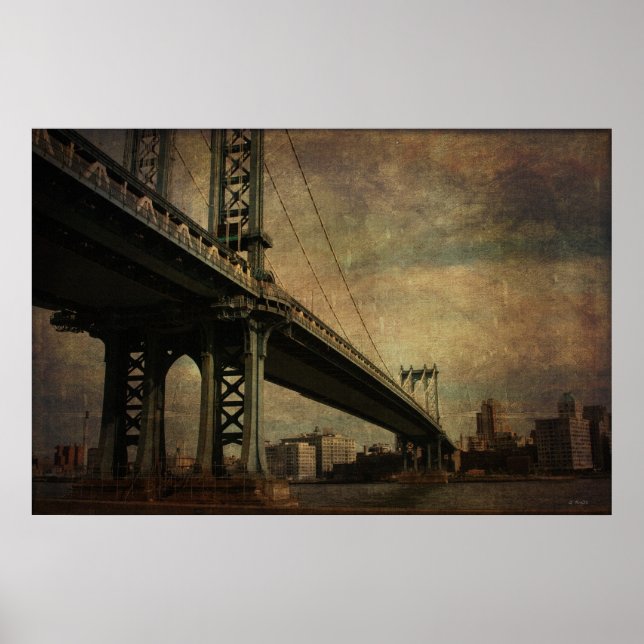 Vintage Manhattan Bridge Poster (Framsidan)