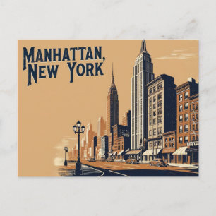 Vintage Manhattan, New York Vykort