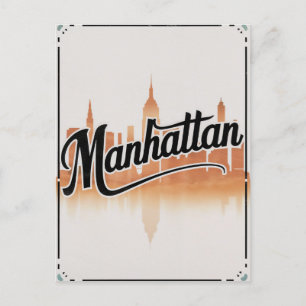 Vintage Manhattan NYC Vykort