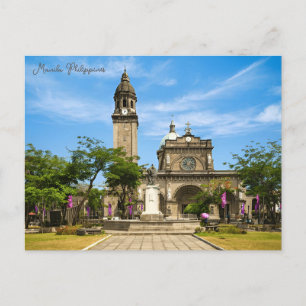 Vintage manila philippines Travel vattenfärgsrefle Vykort
