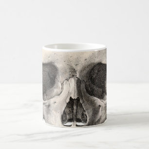 Vintage människans anatomi skalle, Halloween skele Kaffemugg