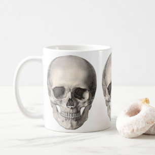 Vintage människans anatomi skalle, Halloween skele Kaffemugg