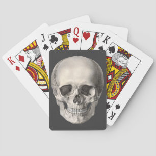 Vintage människlig anatomi skalle, Halloween skele Casinokort