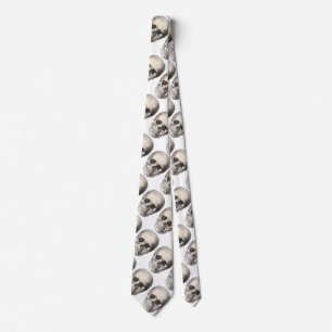 Vintage människlig anatomi skalle, Halloween skele Slips