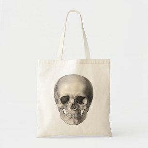 Vintage människlig anatomi skalle, Halloween skele Tygkasse
