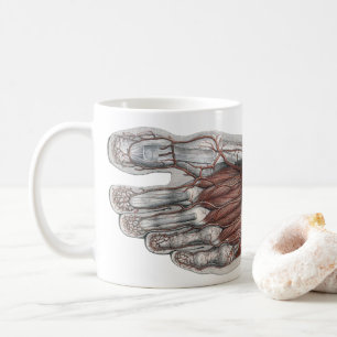 Vintage mänsklig anatomi fotavtryck podiatri fot kaffemugg
