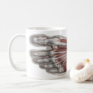 Vintage mänsklig anatomi fotavtryck podiatri fötte kaffemugg