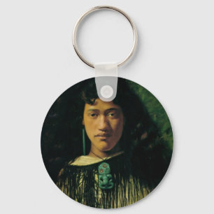 Vintage Maori Art av CF Goldie Keychains Nyckelring