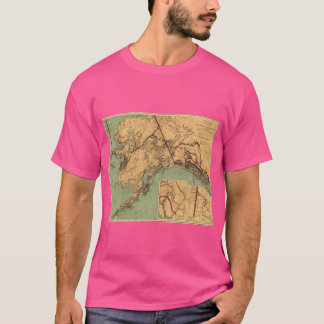 Vintage Map of Gold and Coal in Alaska 1898 Oversi T Shirt