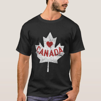 Vintage Maple Löv Kanada T Shirt