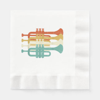 Vintage Marching Band Trumpet Player Retro Design  Pappersservett