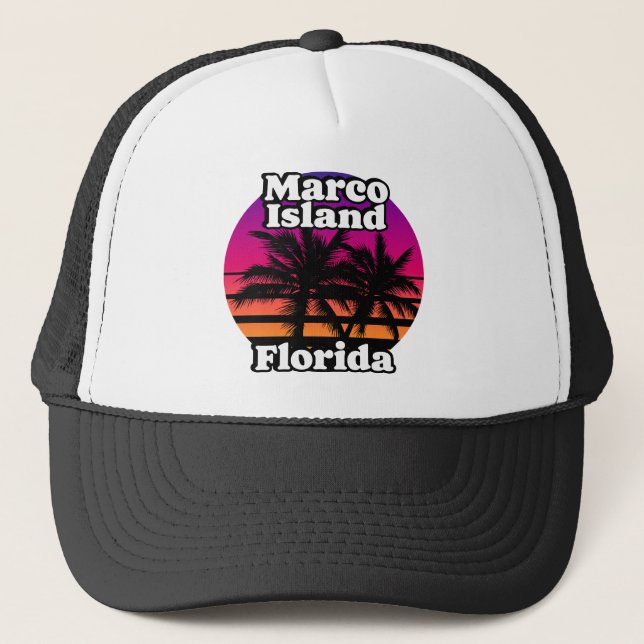 Vintage Marco Island Beach Florida Keps (Framsida)