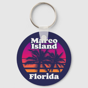 Vintage Marco Island Beach Florida Nyckelring