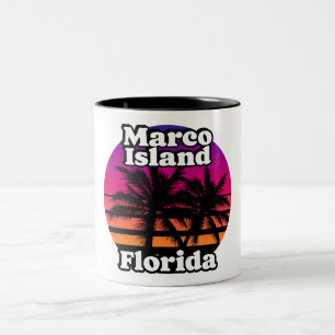 Vintage Marco Island Beach Florida Två-Tonad Mugg